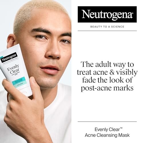 Neutrogena Evenly Clear Acne Cleansing Face Mask with 3.5% Benzoyl Peroxide & Bentonite Clay, Purifying Clay Mask Absorbs Oil to Visibly Improve Skin, 4.2 fl. oz - görsel 4