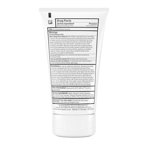 Neutrogena Evenly Clear Acne Cleansing Face Mask with 3.5% Benzoyl Peroxide & Bentonite Clay, Purifying Clay Mask Absorbs Oil to Visibly Improve Skin, 4.2 fl. oz - görsel 18