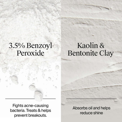 Neutrogena Evenly Clear Acne Cleansing Face Mask with 3.5% Benzoyl Peroxide & Bentonite Clay, Purifying Clay Mask Absorbs Oil to Visibly Improve Skin, 4.2 fl. oz