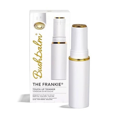 Bushbalm Touch-Up Trimmer for Face - Painless Facial Hair Remover for Peach Fuzz & Fine Hairs - Waterproof Cordless Rechargeable Grooming Tool with LED Light - Frankie Avelisse