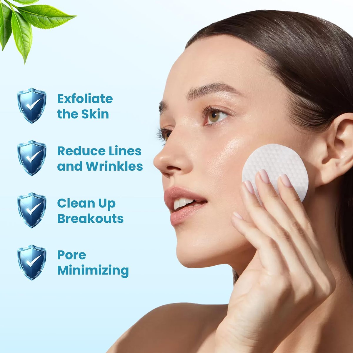 Glycolic Acid Resurfacing Pads – 15% Ultra Pure Glycolic Acid & 2% Salicylic Acid Exfoliating Peel for Face, Smooth Skin, Wrinkle Prevention, Radiant Skin Renewal – 60 Pads - görsel 3