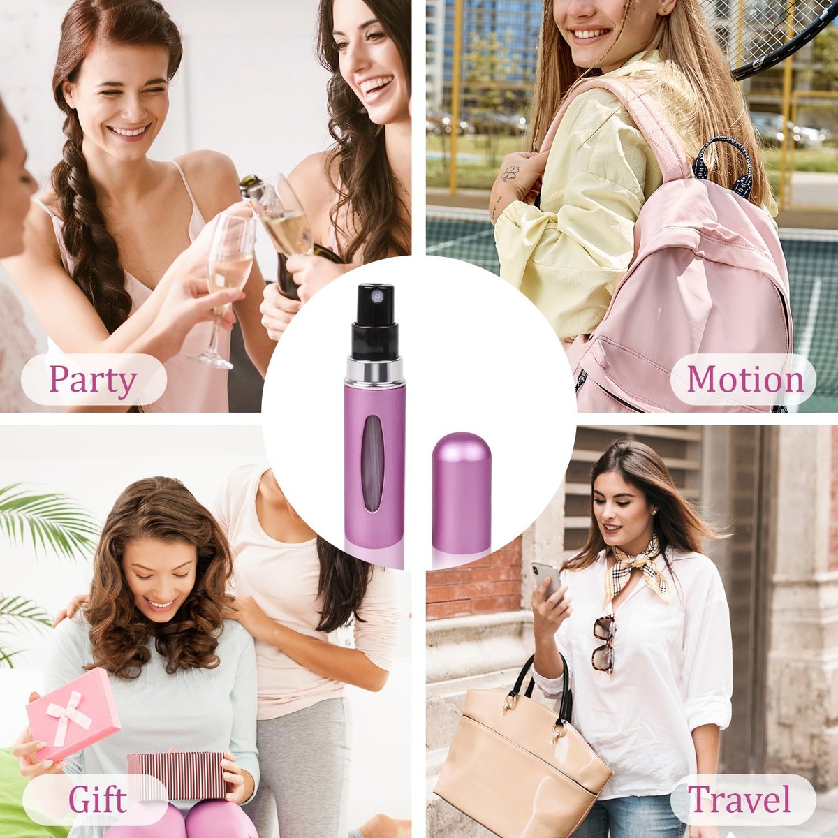 12 PCS Travel Refillable Perfume Atomizer Bottles - 5ml Mini Portable Spray Bottles, Multicolor Aluminum Containers for Travel Accessories - görsel 13