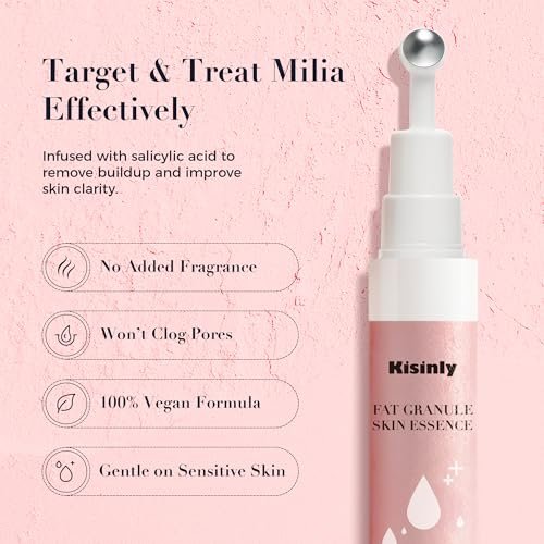Kisinly Milia Remover for Eye & Face - Milia Spot Treatment Serum with Salicylic Acid, Milia Acne Cream (0.5 Fl Oz) Avelisse