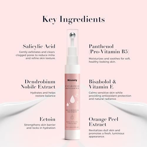 Kisinly Milia Remover for Eye & Face - Milia Spot Treatment Serum with Salicylic Acid, Milia Acne Cream (0.5 Fl Oz) Avelisse