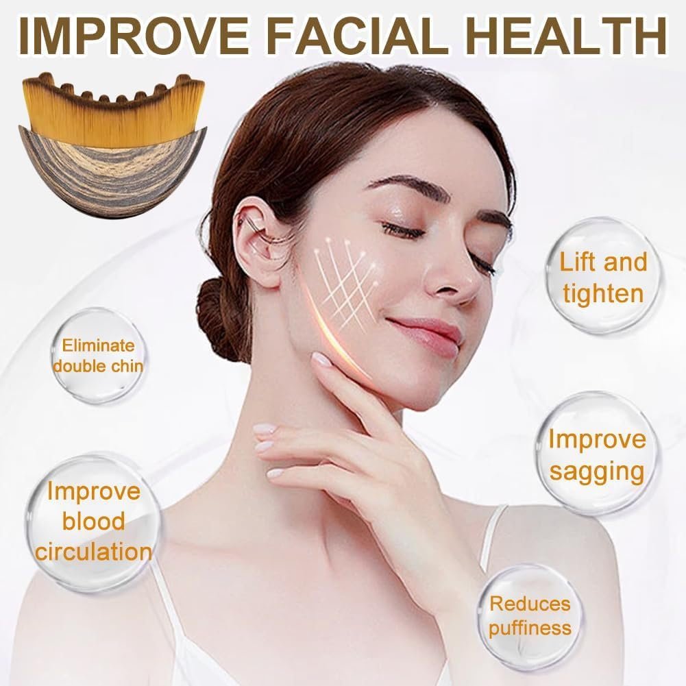 JBSZTH 2-Pack Lymphatic Contour Face Brush Set - Face Massage Tool for Gua Sha, Puffiness Reduction, Glowing Skin - görsel 5