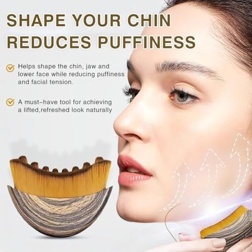 JBSZTH 2-Pack Lymphatic Contour Face Brush Set - Face Massage Tool for Gua Sha, Puffiness Reduction, Glowing Skin - görsel 8