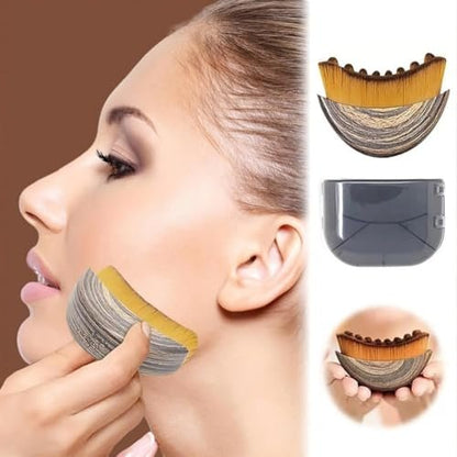 JBSZTH 2-Pack Lymphatic Contour Face Brush Set - Face Massage Tool for Gua Sha, Puffiness Reduction, Glowing Skin