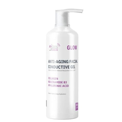 Absonic Glow Microcurrent Conductive Gel for Face — with Hyaluronic Acid, Collagen & Niacinamide B3, Compatible with NuFace, LED, RF & Red Light Devices, 8.5 oz, Made in USA Avelisse
