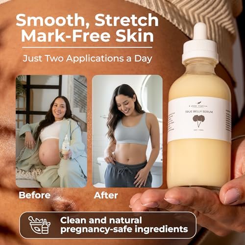 8 Sheep True Belly Serum – Pregnancy-Safe Belly Oil with Triple-Weighted Hyaluronic Acid & Centella Asiatica for Hydration & Skin Elasticity, Made in USA in Small Batches, 4 FL OZ Avelisse