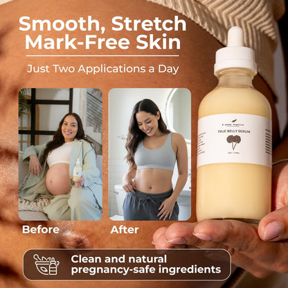 8 Sheep True Belly Serum – Pregnancy-Safe Belly Oil with Triple-Weighted Hyaluronic Acid & Centella Asiatica for Hydration & Skin Elasticity, Made in USA in Small Batches, 4 FL OZ Avelisse