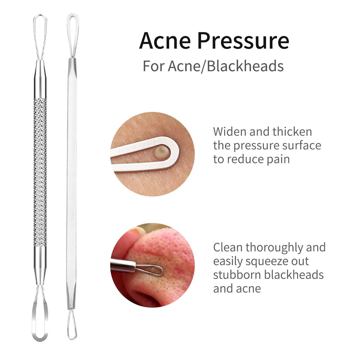 GERY Blackhead Remover Pimple Popper Tool – Color: Silver – Image 7