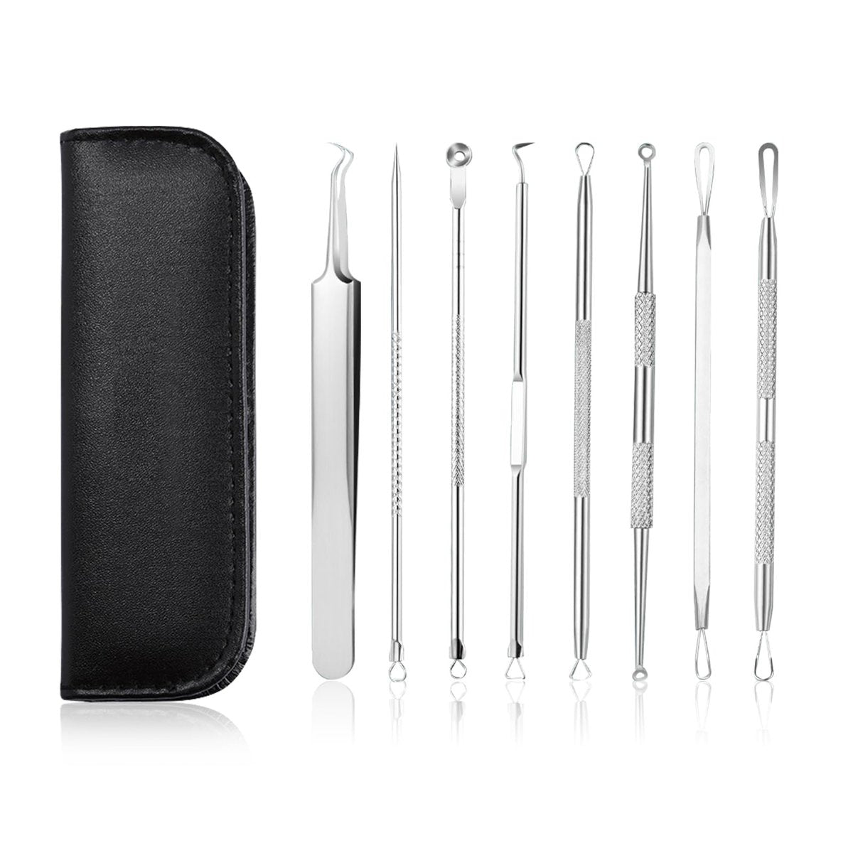 GERY Blackhead Remover Pimple Popper Tool – 8 Professional Tools: Includes a variety of acne needles, comedone – Image 1