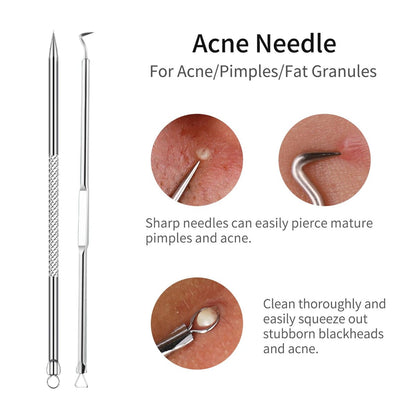 GERY Blackhead Remover Pimple Popper Tool – Ergonomic Design: Each tool features a comfortable grip for easy – Image 3