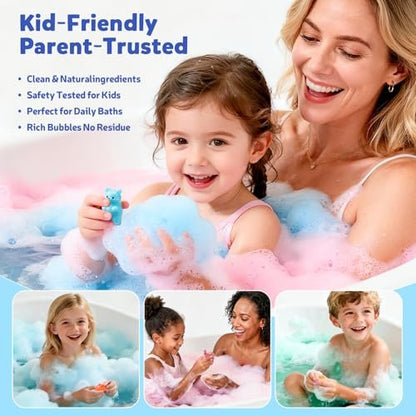 BloomFizzy 40 Kids Bath Bombs with Surprise Inside - Ocean & Jungle Animal Toy Sets, Natural Child-Safe Ingredients, Travel-Friendly, Great for Birthdays, Christmas & Easter Avelisse