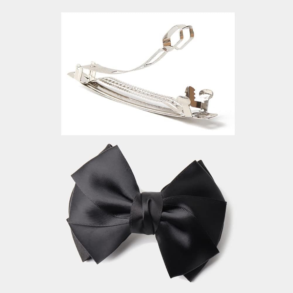 Mozff Bowknot Hair Bun Clips - Black Nylon Hair Net Snood for Dancing, Work, and Daily Use - görsel 6