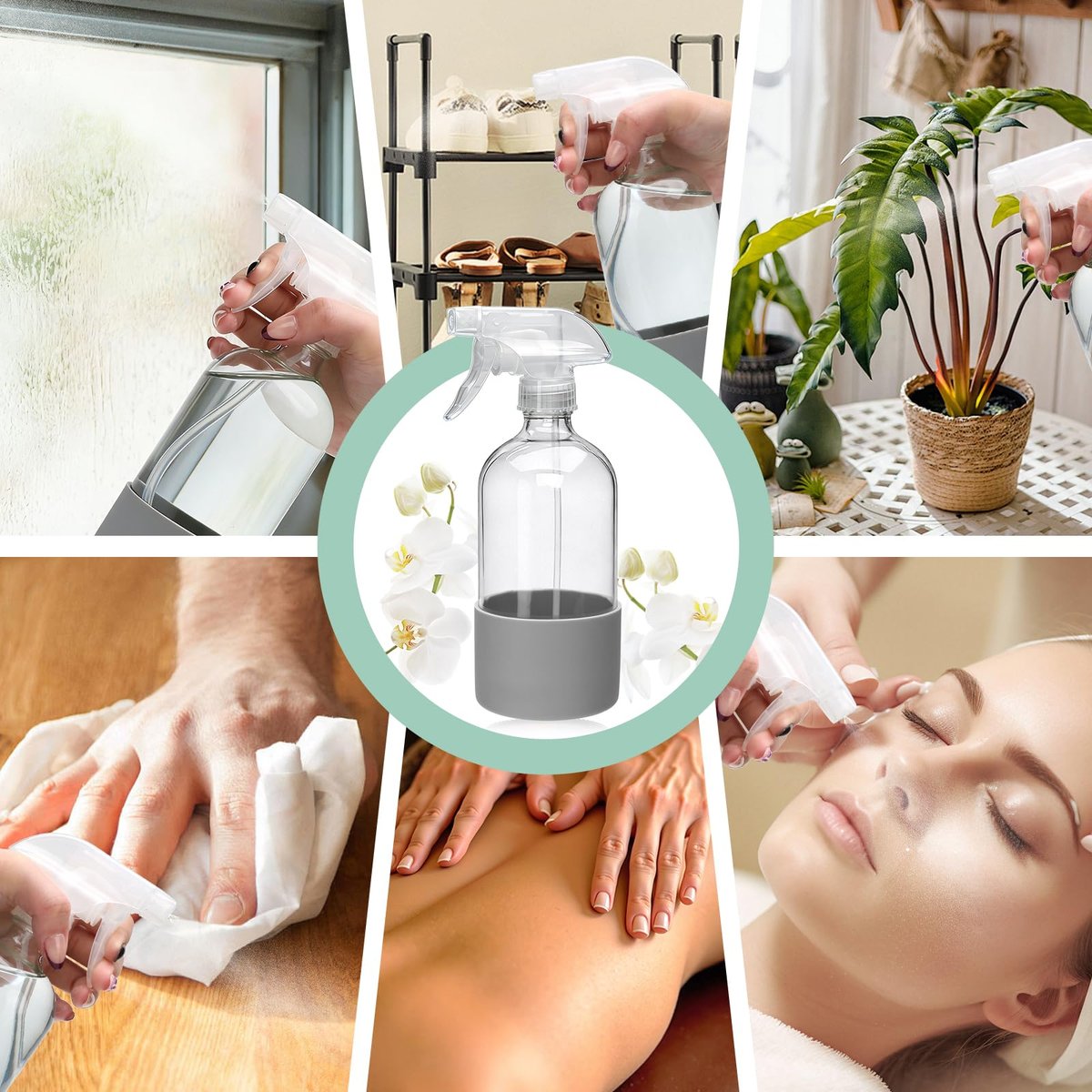 Maredash 16oz Glass Spray Bottles, Empty – Adjustable Spray Nozzles: Each bottle features a high-quality spray – Image 13