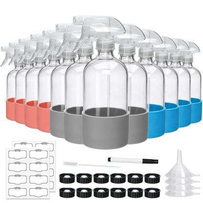 Maredash 16oz Glass Spray Bottles, Empty – Premium Glass Material: Made from thick, clear glass that is resistant – Image 1