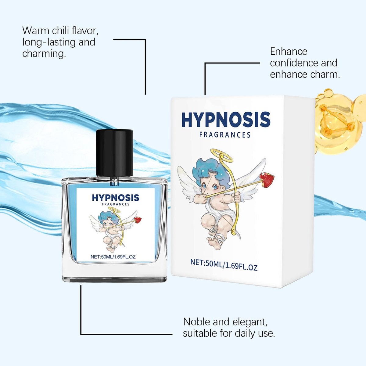 Aptedex Hypnosis 2.0 Pheromone-Infused Cologne for Men – Long Lasting Scent, 50ml (1.7 Fl Oz) Avelisse