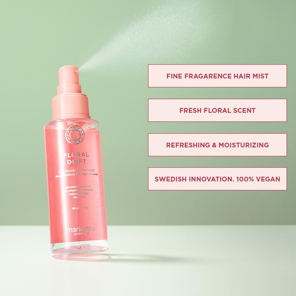 Maria Nila Floral Drift Hair Mist - 3.4 Fl Oz | Floral-Fruity Scent, Weightless Hydration, 100% Vegan - görsel 3