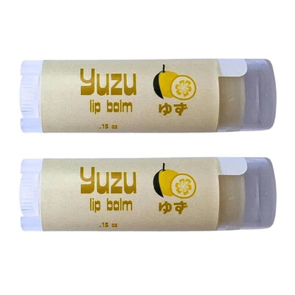 Yuzu Citrus Lip Balm - Pack of 2 - Moisturizing Lip Care with Shea Butter, Castor Oil, Sunflower Oil & Vitamin E - Handcrafted in Small Batches