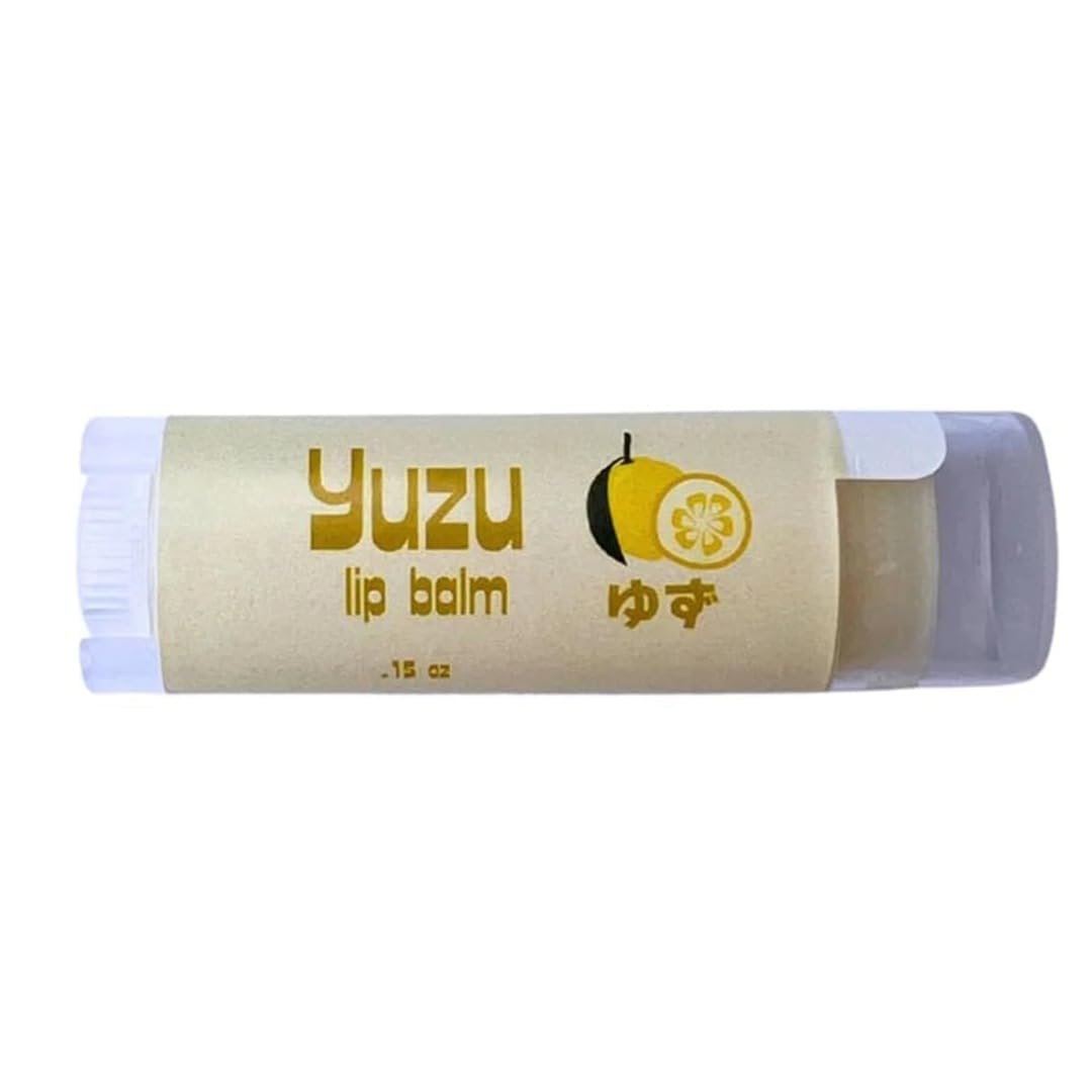 Yuzu Citrus Lip Balm - Pack of 2 - Moisturizing Lip Care with Shea Butter, Castor Oil, Sunflower Oil & Vitamin E - Handcrafted in Small Batches - görsel 3