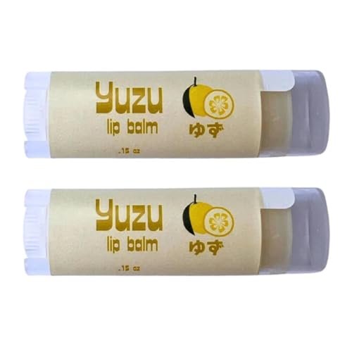 Yuzu Citrus Lip Balm - Pack of 2 - Moisturizing Lip Care with Shea Butter, Castor Oil, Sunflower Oil & Vitamin E - Handcrafted in Small Batches - görsel 2