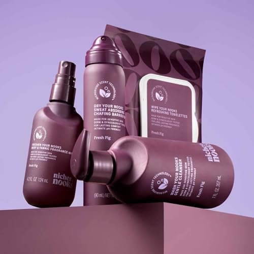 Niches & Nooks Feminine Body Spray & Mist – pH Balanced Intimate Care, Fresh Fig Scent – Odor Control & Freshness, 4.2 fl oz Avelisse