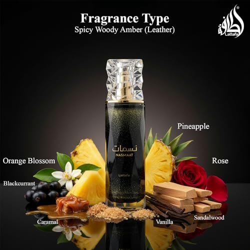 Lattafa Nasmaat Eau de Parfum – Fruity, Floral, Gourmand, Woody Unisex Fragrance, 3.4 oz (100 ml) Long-Lasting Avelisse