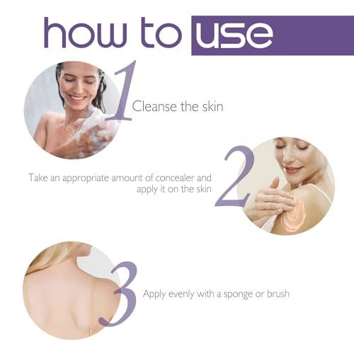LIGHTNETSEE Tattoo Cover Up Makeup Waterproof - Full Coverage Body Concealer with SPF 50, 2.5 fl oz - görsel 11