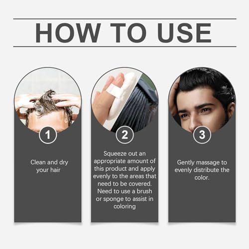 Hair Concealer Black 50g - Waterproof Sweatproof Hair Filling Cream for Thinning Hair, Instant Fuller Hair Look for Men and Women, Moisturizing Hairline Concealer with Camellia Seed Oil (2-Pack) Avelisse