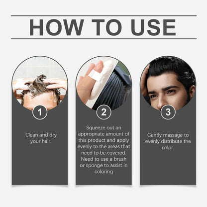 Hair Concealer Black 50g - Waterproof Sweatproof Hair Filling Cream for Thinning Hair, Instant Fuller Hair Look for Men and Women, Moisturizing Hairline Concealer with Camellia Seed Oil (2-Pack) Avelisse