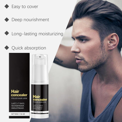 Hair Concealer Black 50g - Waterproof Sweatproof Hair Filling Cream for Thinning Hair, Instant Fuller Hair Look for Men and Women, Moisturizing Hairline Concealer with Camellia Seed Oil (2-Pack) Avelisse