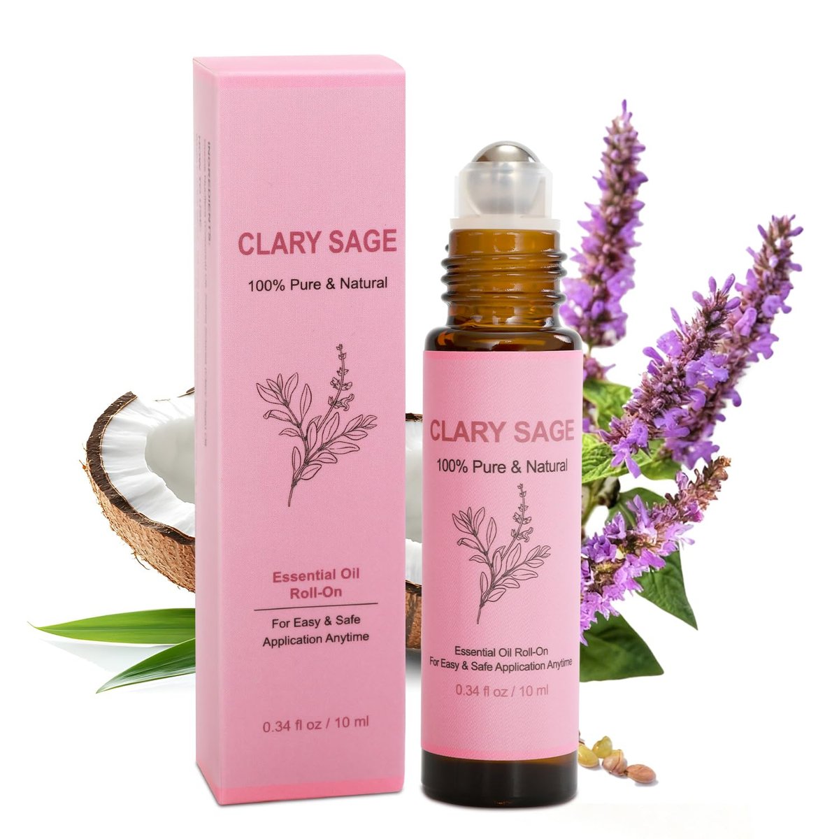 FSYQUAST Clary Sage Oil Roller for Labor - Natural Labor & Delivery Essential, Hospital Bag Must-Have for Pregnant Women & New Moms - görsel 1