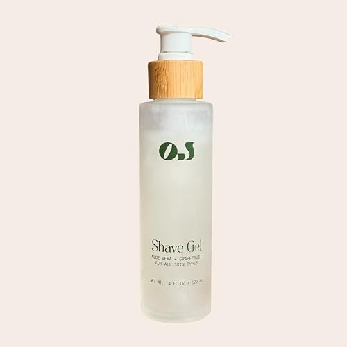 Organic Jaguar All Natural Shave Gel – Soothing, Non-Foaming Shaving Gel for Men & Women with Aloe Vera, Tea Tree & Chamomile – Smooth, Hydrating, Razor Burn Protection, Paraben-Free (4 oz) Avelisse