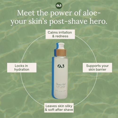 Organic Jaguar All Natural Shave Gel – Soothing, Non-Foaming Shaving Gel for Men & Women with Aloe Vera, Tea Tree & Chamomile – Smooth, Hydrating, Razor Burn Protection, Paraben-Free (4 oz) Avelisse