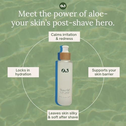 Organic Jaguar All Natural Shave Gel – Soothing, Non-Foaming Shaving Gel for Men & Women with Aloe Vera, Tea Tree & Chamomile – Smooth, Hydrating, Razor Burn Protection, Paraben-Free (4 oz) Avelisse