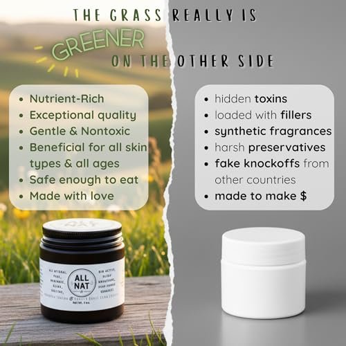 All Nat 7-Pack Whipped Grass-Fed Tallow Cream + Body Butter Sample Size Gift Set - .5 oz Travel Tins - SCENTED and Unscented - Hydrating, Clean Beauty Moisturizer for Sensitive Skin, Natural Skincare - görsel 6
