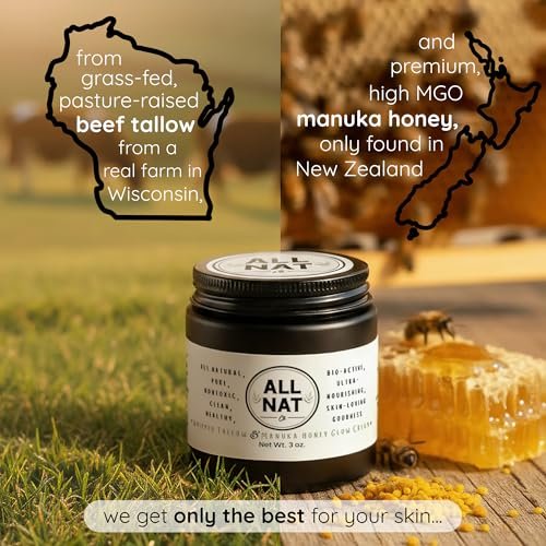 All Nat 7-Pack Whipped Grass-Fed Tallow Cream + Body Butter Sample Size Gift Set - .5 oz Travel Tins - SCENTED and Unscented - Hydrating, Clean Beauty Moisturizer for Sensitive Skin, Natural Skincare - görsel 12