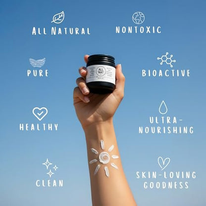 All Nat 7-Pack Whipped Grass-Fed Tallow Cream + Body Butter Sample Size Gift Set - .5 oz Travel Tins - SCENTED and Unscented - Hydrating, Clean Beauty Moisturizer for Sensitive Skin, Natural Skincare