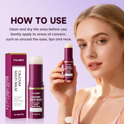 FullMeet Calcium Volume Multi Balm - Collagen All-in-One Moisturizing Stick for Eyes, Neck & Face (10g) Avelisse