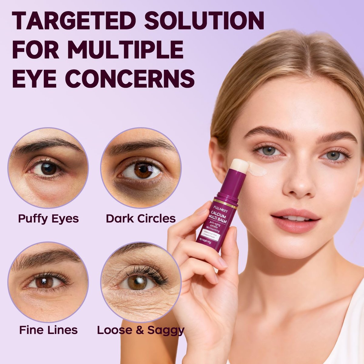 FullMeet Calcium Volume Multi Balm - Collagen All-in-One Moisturizing Stick for Eyes, Neck & Face (10g) Avelisse