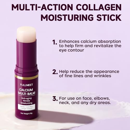 FullMeet Calcium Volume Multi Balm - Collagen All-in-One Moisturizing Stick for Eyes, Neck & Face (10g) Avelisse