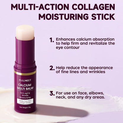 FullMeet Calcium Volume Multi Balm - Collagen All-in-One Moisturizing Stick for Eyes, Neck & Face (10g) Avelisse