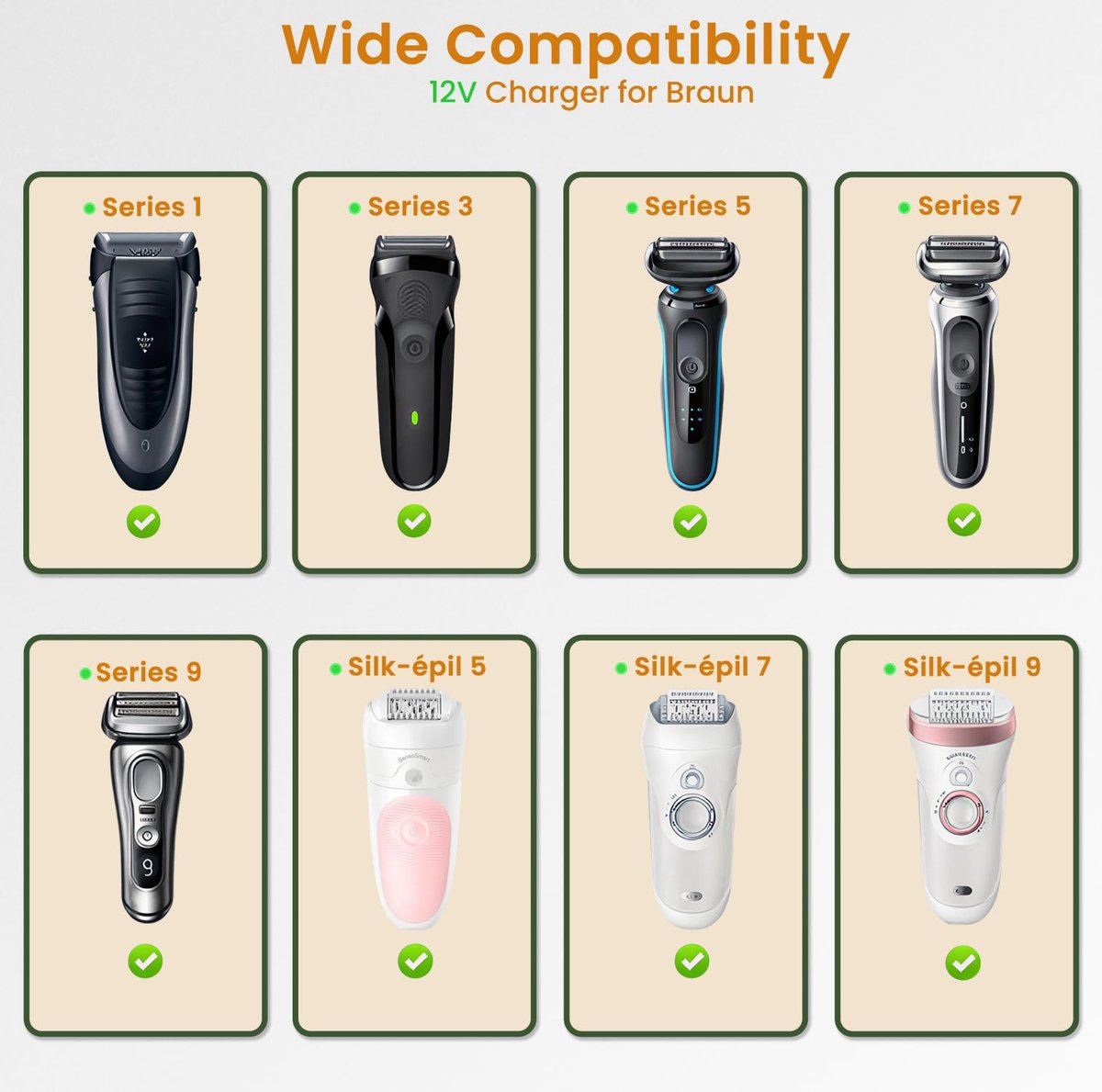 Newding Charger Cord Compatible with Braun Shaver Series 9 Pro 8 7 6 5 3, S9 S8 S7 S6 S5 S3 310s 3040s 5150cs 6120s 720s 7177cc 7185cc 8567cc 9597cc PL5137 IPL7219 SES9-030 SE7-041 SE5-011 12V 400mA Avelisse