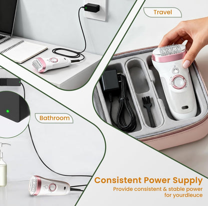 Newding Charger Cord Compatible with Braun Shaver Series 9 Pro 8 7 6 5 3, S9 S8 S7 S6 S5 S3 310s 3040s 5150cs 6120s 720s 7177cc 7185cc 8567cc 9597cc PL5137 IPL7219 SES9-030 SE7-041 SE5-011 12V 400mA Avelisse