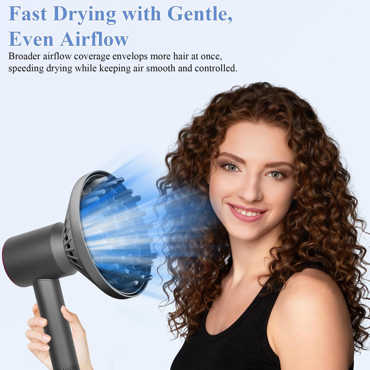 Fabmira 6-Inch Diffuser Attachment for Dyson Hair Dryers – Curl-Enhancing Large Diffuser for Waves, Curls & Coils Avelisse
