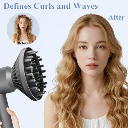 Fabmira 6-Inch Diffuser Attachment for Dyson Hair Dryers – Curl-Enhancing Large Diffuser for Waves, Curls & Coils Avelisse