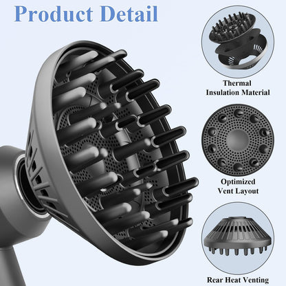 Fabmira 6-Inch Diffuser Attachment for Dyson Hair Dryers – Curl-Enhancing Large Diffuser for Waves, Curls & Coils Avelisse
