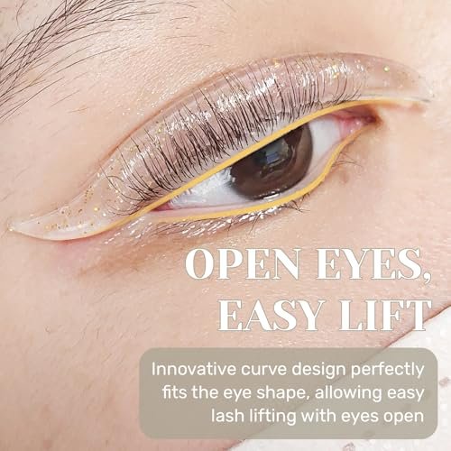 Libeauty Lash Lift Rods - Korean Glueless Lash Lift Pads for Open-Eye Eyelash Lift, Self-Adhesive Perm Rods, 5 Sizes Clear Avelisse