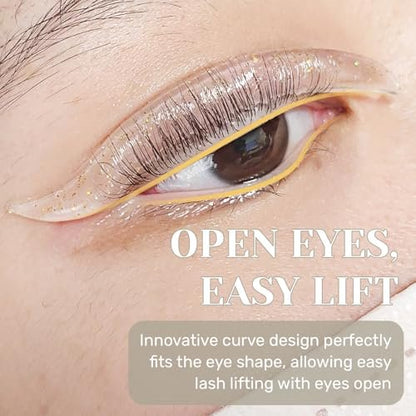 Libeauty Lash Lift Rods - Korean Glueless Lash Lift Pads for Open-Eye Eyelash Lift, Self-Adhesive Perm Rods, 5 Sizes Clear Avelisse